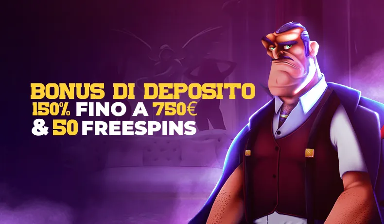 150% Casinò fino a 750 € + 50 free spin